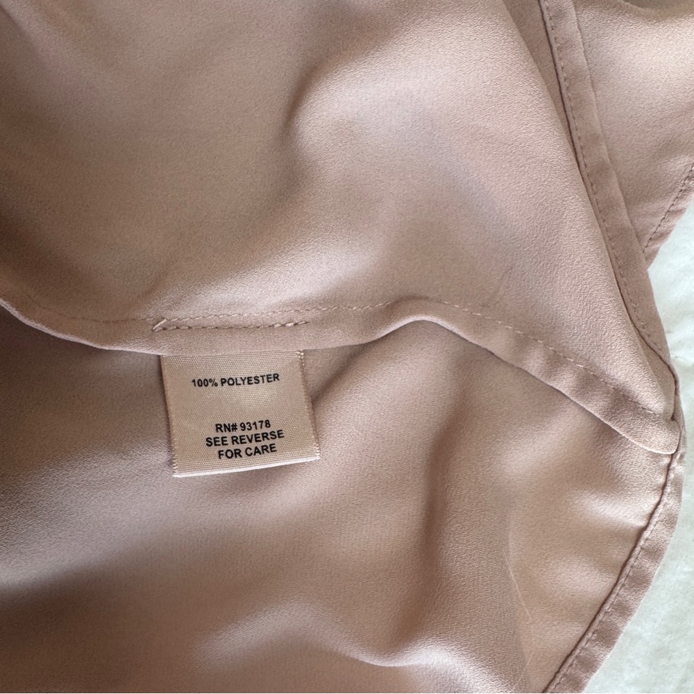 Philosophy Blush Pink Flutter Sleeve V Neck Blouse Small - Picture 6 of 7